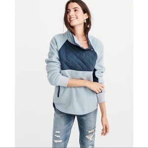 Abercrombie asymmetrical snap up fleece